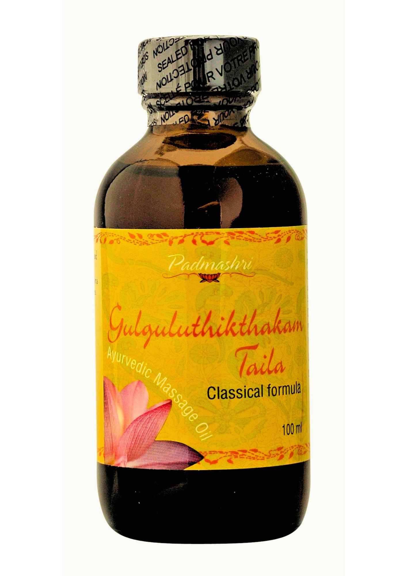 Ayurvedic Gulguluthikthakam Classical Massage Oil - Suitable for professional use in wellness clinics as well as self-care. It provides essential nourishment and moisture to the skin. Eco-friendly, cruelty-free, and not tested on animals. Absorbs quickly to lock in moisture for superior hydration.