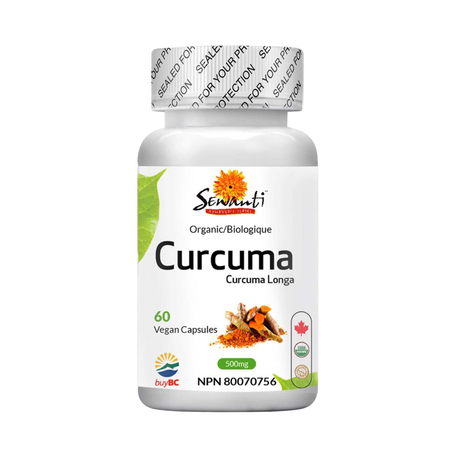 Organic Curcuma/Turmeric Capsules - Curcuma Longa is traditionally used in Ayurveda to relieve pain and inflammation and assist in the healing of minor wounds such as cuts and burns and minor skin irritations. Curcumin is used in Herbal medicine as a liver protectant and anti-inflammatory to help relieve joint pain. Sewanti Organic Curcuma contains concentrated Organic extract of 95% Curcuminoids.