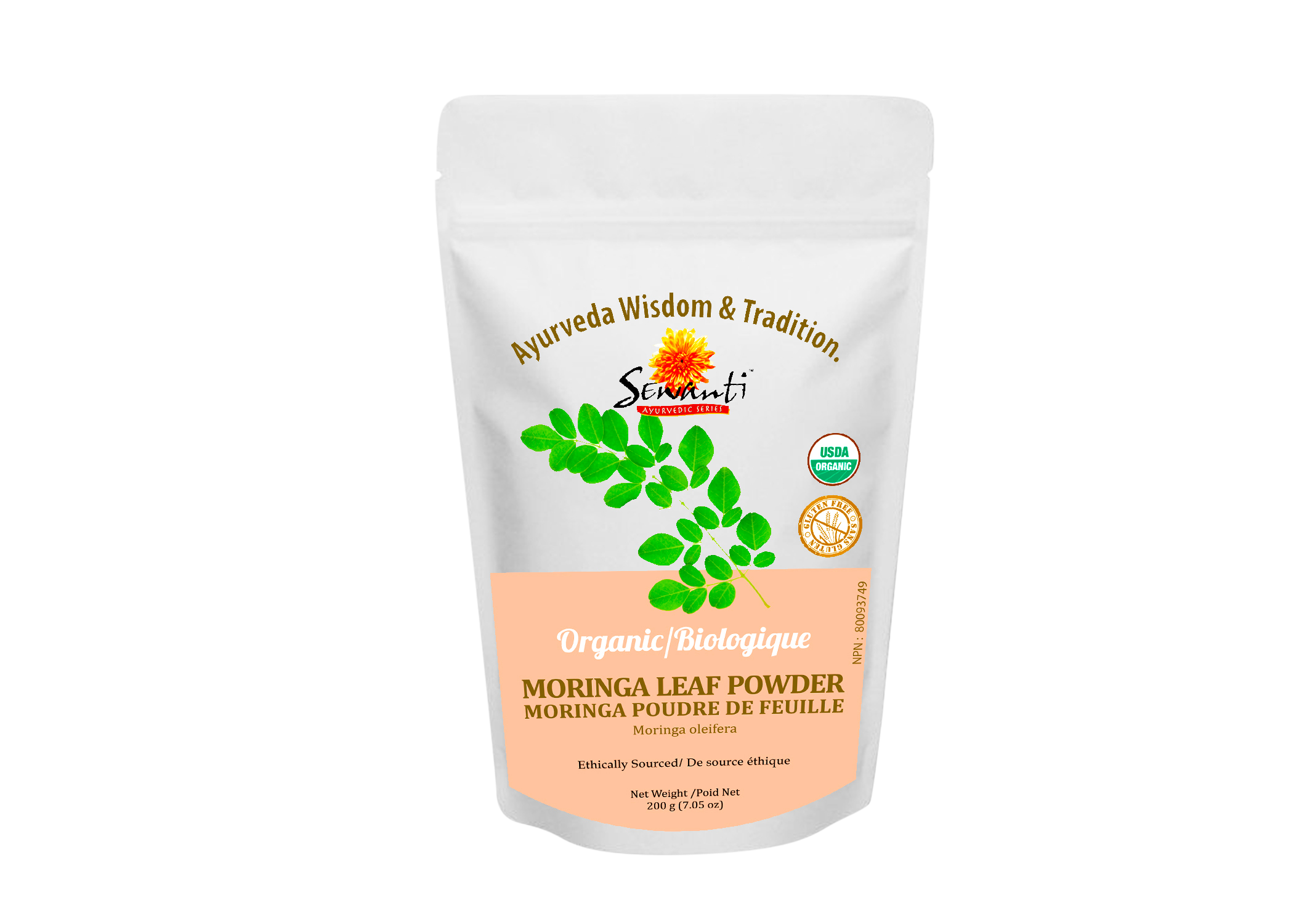 Organic Moringa Leaf Powder - Moringa Oleifera - Moringa powder is derived from grinding sun-dried moringa leaves and is bright green in color. It is often associated with superfoods, which means that adding it to your meals and beverages increases their nutritional value. However, few know that it also has great benefits for your skin. It is therefore often used in face masks.